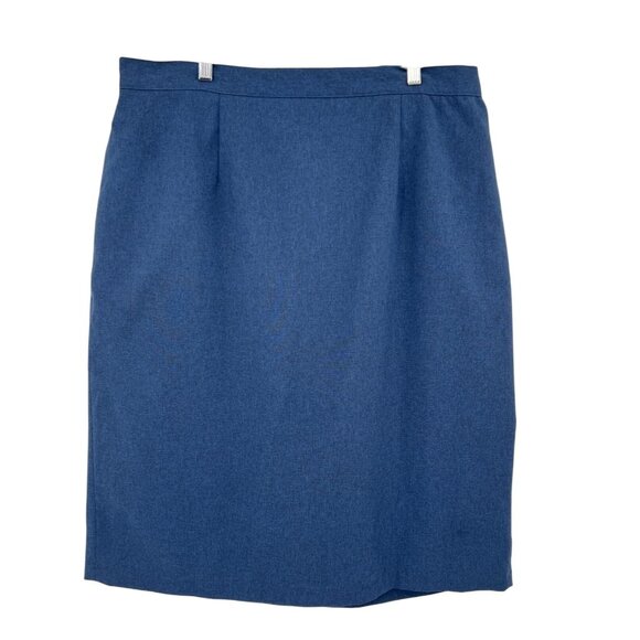 Sag Harbor Dresses & Skirts - Navy Pencil Skirt 20W Sag Harbor Suits Blue Elastic Waist Office Vintage Modest